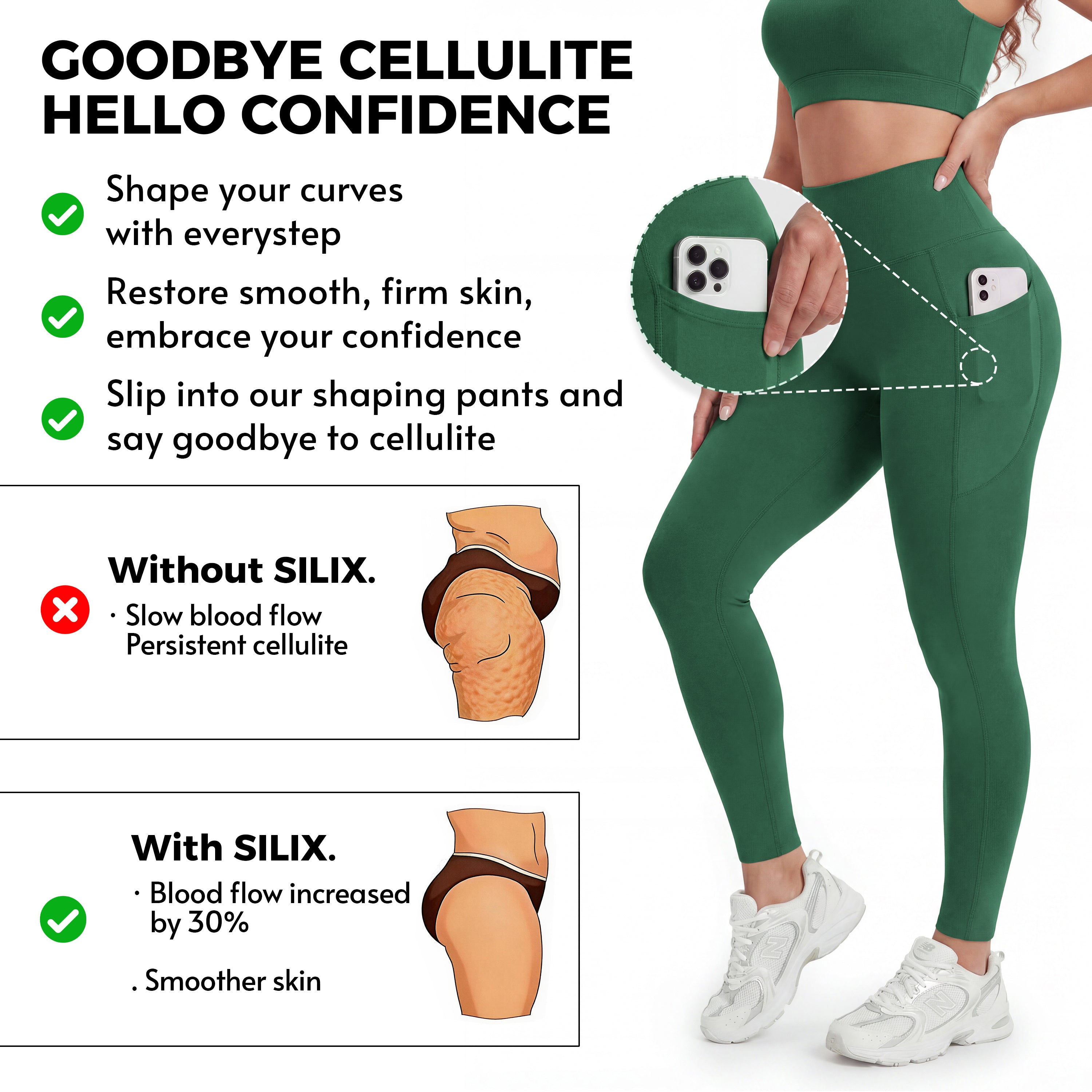 Silix Pocket Anti-Cellulite Sculpting Leggings