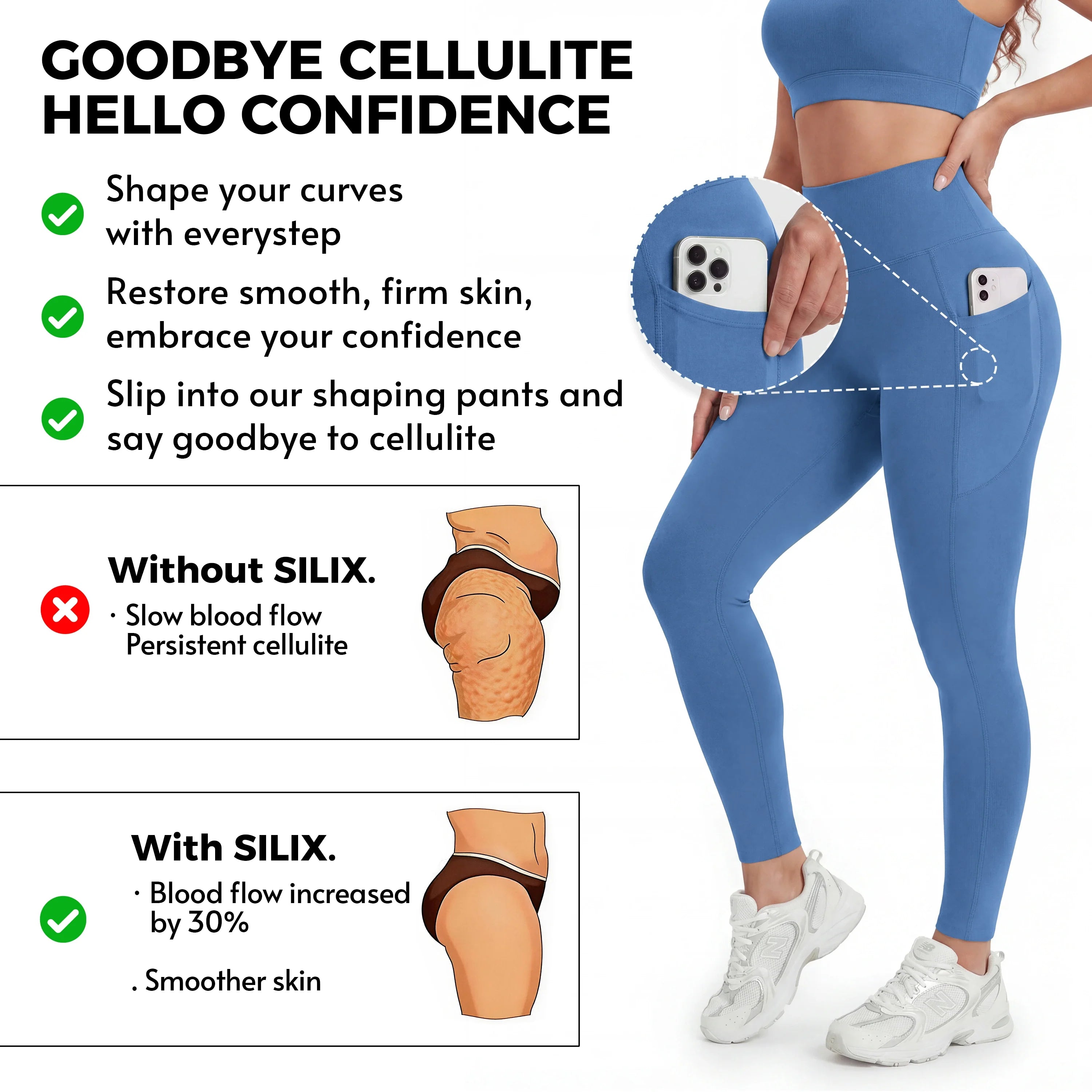 Silix Pocket Anti-Cellulite Sculpting Leggings