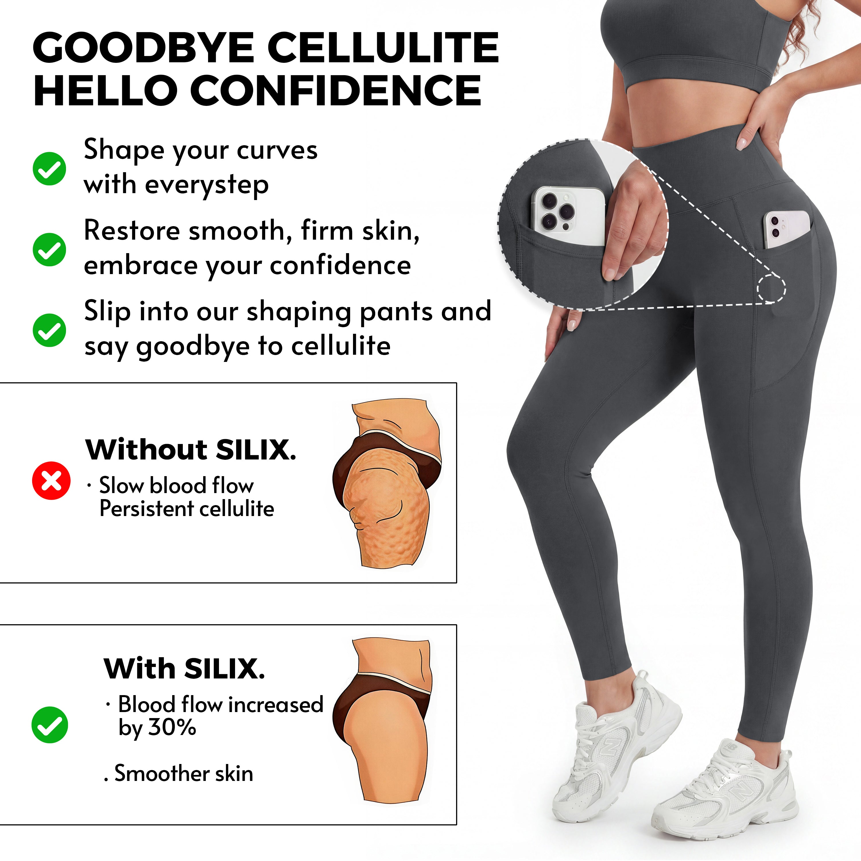 Silix Pocket Anti-Cellulite Sculpting Leggings