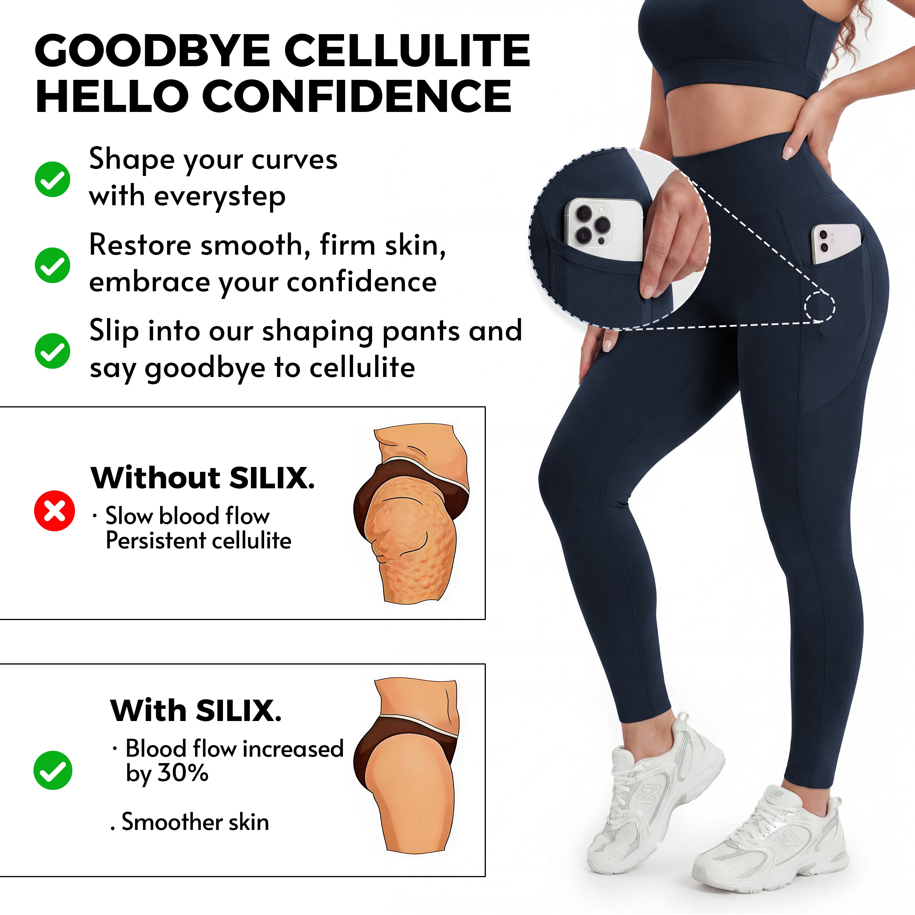 Silix Pocket Anti-Cellulite Sculpting Leggings