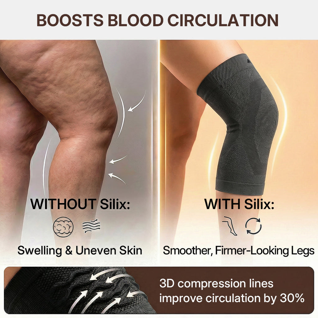 Silix™ 3D Compression Knee Sleeves –Say Goodbye to Saggy, Uneven-Looking Legs