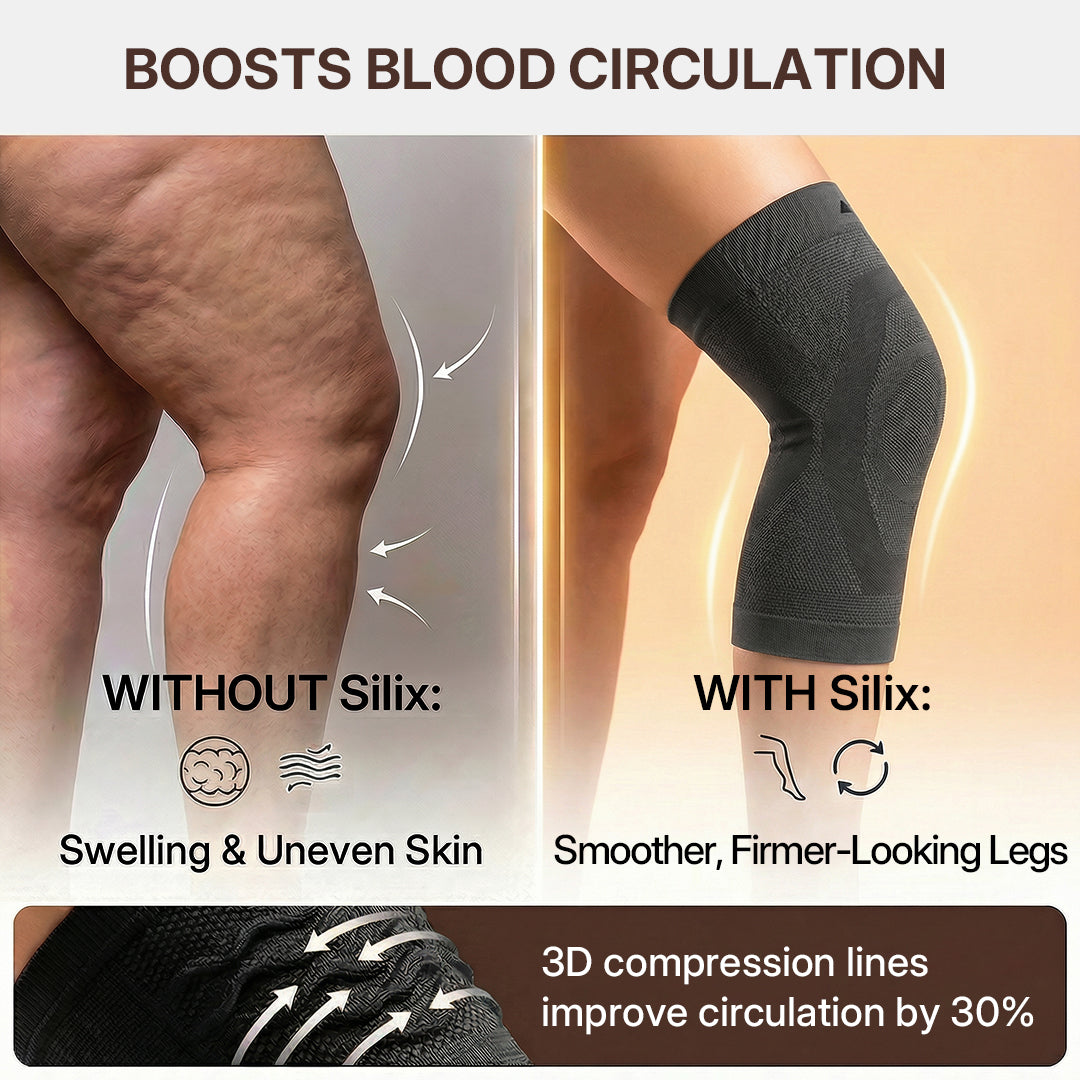 Silix™ 3D Compression Knee Sleeves –Say Goodbye to Saggy, Uneven-Looking Legs