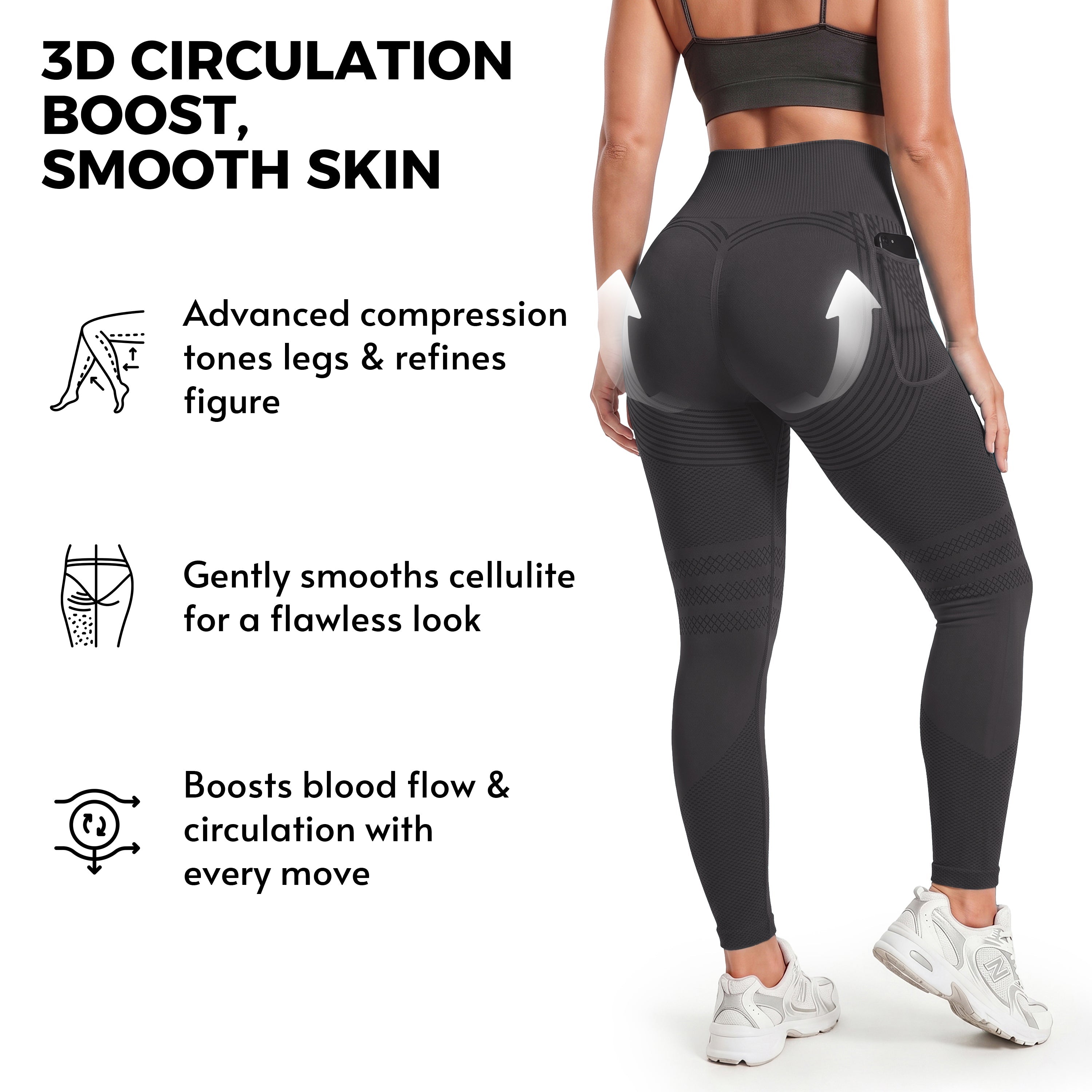 Silix™ Right Side Pocket Anti-Cellulite Sculpting Leggings