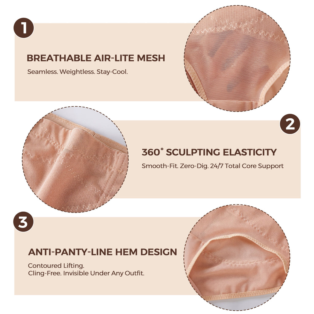 Silix 3D Sculpt™ High-Waist Tummy Control Shaper – 360° Compression & Booty Lifter