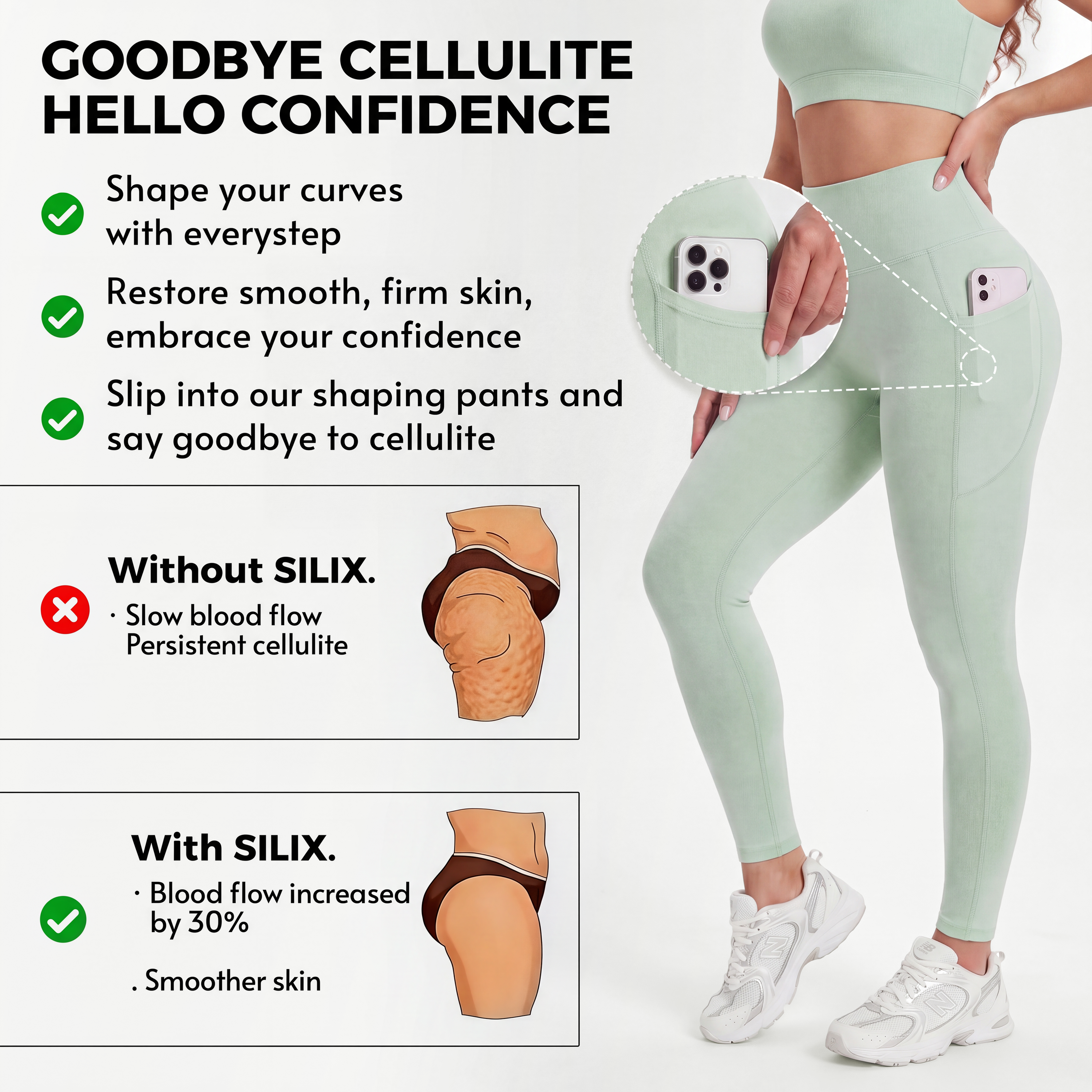 Silix Pocket Anti-Cellulite Sculpting Leggings