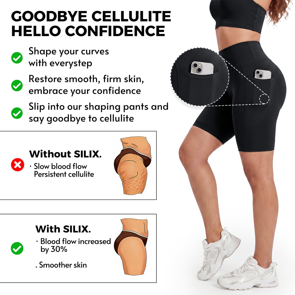 Silix™ Pocket Anti-Cellulite Sculpting Short Leggings