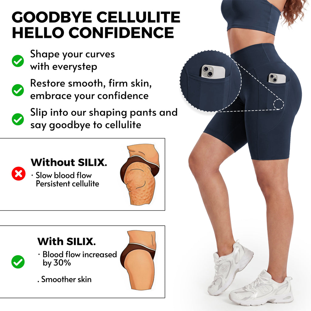 Silix™ Pocket Anti-Cellulite Sculpting Short Leggings